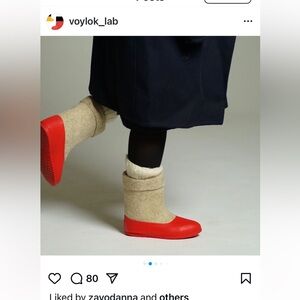 Voylok // sustainable rain boots with wool bootie insert